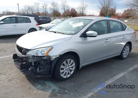 2015 Nissan Sentra S из США, поврежденный, VIN 3N1AB7AP0FY373186